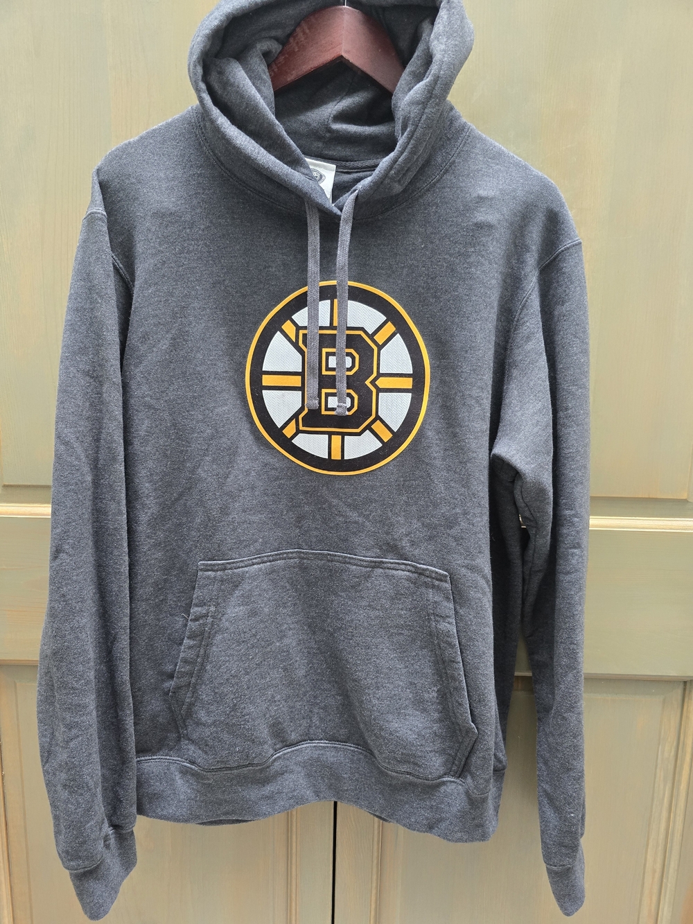 NHL Gray Pullover Hoodie with Yellow Logo